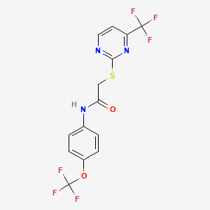 N~1~-[4-(TRIFLUOROMETHOXY)PHENYL]-2-{[4-(TRIFLUOROMETHYL)-2-PYRIMIDINYL]SULFANYL}ACETAMIDE