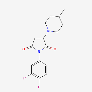 1-(3,4-Difluorophenyl)-3-(4-methylpiperidin-1-yl)pyrrolidine-2,5-dione