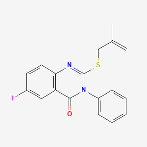 molecular formula C18H15IN2OS B4798102 6-iodo-2-[(2-methyl-2-propen-1-yl)thio]-3-phenyl-4(3H)-quinazolinone 