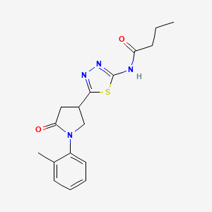 N-{5-[1-(2-methylphenyl)-5-oxopyrrolidin-3-yl]-1,3,4-thiadiazol-2-yl}butanamide