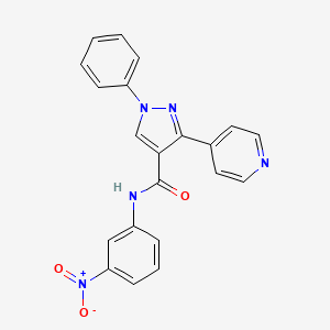 N-(3-nitrophenyl)-1-phenyl-3-pyridin-4-ylpyrazole-4-carboxamide