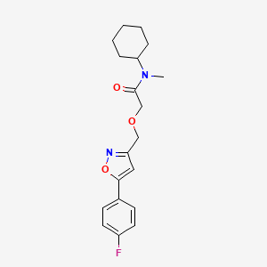 molecular formula C19H23FN2O3 B4798164 N-cyclohexyl-2-{[5-(4-fluorophenyl)-3-isoxazolyl]methoxy}-N-methylacetamide 