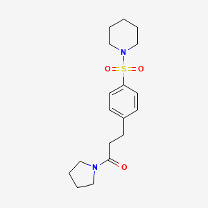 3-[4-(PIPERIDINE-1-SULFONYL)PHENYL]-1-(PYRROLIDIN-1-YL)PROPAN-1-ONE