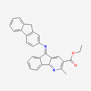 ETHYL (5Z)-5-[(9H-FLUOREN-2-YL)IMINO]-2-METHYL-5H-INDENO[1,2-B]PYRIDINE-3-CARBOXYLATE