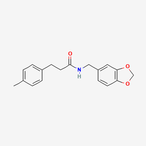 N-(1,3-benzodioxol-5-ylmethyl)-3-(4-methylphenyl)propanamide