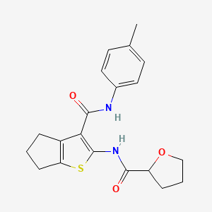 N-{3-[(4-methylphenyl)carbamoyl]-5,6-dihydro-4H-cyclopenta[b]thiophen-2-yl}tetrahydrofuran-2-carboxamide