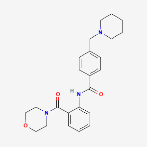 N-[2-(MORPHOLINE-4-CARBONYL)PHENYL]-4-[(PIPERIDIN-1-YL)METHYL]BENZAMIDE