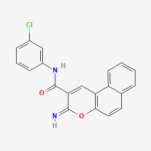 N-(3-chlorophenyl)-3-imino-3H-benzo[f]chromene-2-carboxamide