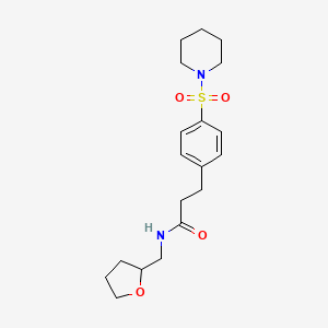 N-[(OXOLAN-2-YL)METHYL]-3-[4-(PIPERIDINE-1-SULFONYL)PHENYL]PROPANAMIDE