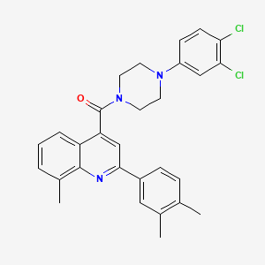 4-{[4-(3,4-dichlorophenyl)-1-piperazinyl]carbonyl}-2-(3,4-dimethylphenyl)-8-methylquinoline