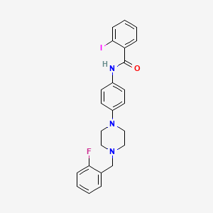 N-{4-[4-(2-fluorobenzyl)-1-piperazinyl]phenyl}-2-iodobenzamide