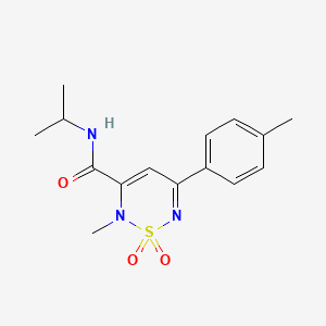 N-isopropyl-2-methyl-5-(4-methylphenyl)-2H-1,2,6-thiadiazine-3-carboxamide 1,1-dioxide