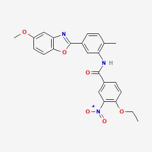 4-ethoxy-N-[5-(5-methoxy-1,3-benzoxazol-2-yl)-2-methylphenyl]-3-nitrobenzamide