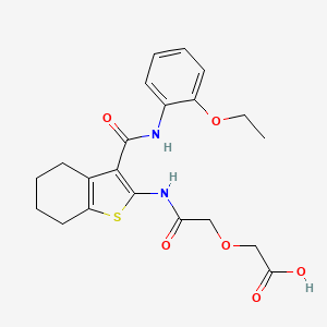 {2-[(3-{[(2-ethoxyphenyl)amino]carbonyl}-4,5,6,7-tetrahydro-1-benzothien-2-yl)amino]-2-oxoethoxy}acetic acid