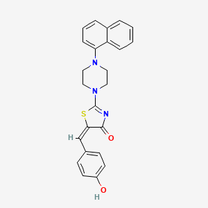 (5E)-5-(4-hydroxybenzylidene)-2-[4-(naphthalen-1-yl)piperazin-1-yl]-1,3-thiazol-4(5H)-one