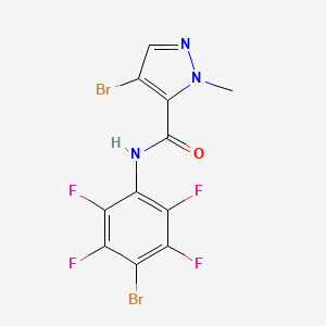 4-bromo-N-(4-bromo-2,3,5,6-tetrafluorophenyl)-1-methyl-1H-pyrazole-5-carboxamide