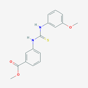 molecular formula C16H16N2O3S B4798449 methyl 3-({[(3-methoxyphenyl)amino]carbonothioyl}amino)benzoate 