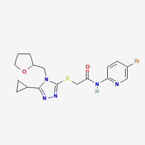 N-(5-bromopyridin-2-yl)-2-{[5-cyclopropyl-4-(tetrahydrofuran-2-ylmethyl)-4H-1,2,4-triazol-3-yl]sulfanyl}acetamide