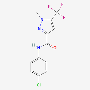 N-(4-chlorophenyl)-1-methyl-5-(trifluoromethyl)-1H-pyrazole-3-carboxamide