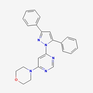 molecular formula C23H21N5O B4798465 4-[6-(3,5-Diphenylpyrazol-1-yl)pyrimidin-4-yl]morpholine 