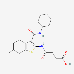 4-{[3-(Cyclohexylcarbamoyl)-6-methyl-4,5,6,7-tetrahydro-1-benzothiophen-2-yl]amino}-4-oxobutanoic acid