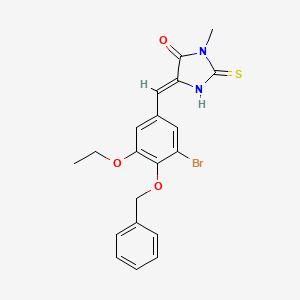 5-[4-(benzyloxy)-3-bromo-5-ethoxybenzylidene]-3-methyl-2-thioxo-4-imidazolidinone