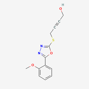 4-{[5-(2-Methoxyphenyl)-1,3,4-oxadiazol-2-yl]sulfanyl}but-2-yn-1-ol