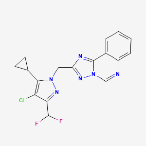 2-{[4-chloro-5-cyclopropyl-3-(difluoromethyl)-1H-pyrazol-1-yl]methyl}[1,2,4]triazolo[1,5-c]quinazoline