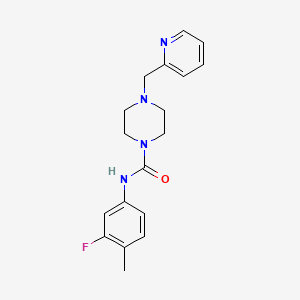 N-(3-FLUORO-4-METHYLPHENYL)-4-[(PYRIDIN-2-YL)METHYL]PIPERAZINE-1-CARBOXAMIDE