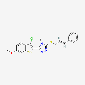 3-(3-chloro-6-methoxy-1-benzothiophen-2-yl)-4-methyl-5-{[(2E)-3-phenylprop-2-en-1-yl]sulfanyl}-4H-1,2,4-triazole