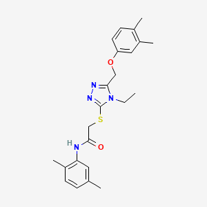 2-({5-[(3,4-dimethylphenoxy)methyl]-4-ethyl-4H-1,2,4-triazol-3-yl}sulfanyl)-N-(2,5-dimethylphenyl)acetamide