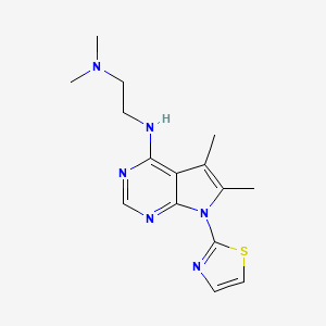 N-[2-(DIMETHYLAMINO)ETHYL]-N-[5,6-DIMETHYL-7-(1,3-THIAZOL-2-YL)-7H-PYRROLO[2,3-D]PYRIMIDIN-4-YL]AMINE