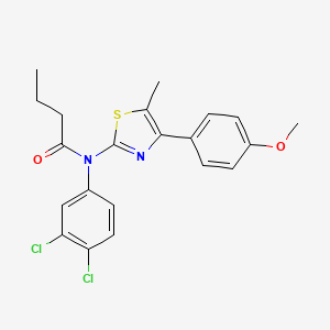 N-(3,4-dichlorophenyl)-N-[4-(4-methoxyphenyl)-5-methyl-1,3-thiazol-2-yl]butanamide