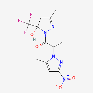 1-[5-HYDROXY-3-METHYL-5-(TRIFLUOROMETHYL)-4,5-DIHYDRO-1H-PYRAZOL-1-YL]-2-(5-METHYL-3-NITRO-1H-PYRAZOL-1-YL)-1-PROPANONE