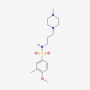 4-methoxy-3-methyl-N-[3-(4-methyl-1-piperazinyl)propyl]benzenesulfonamide