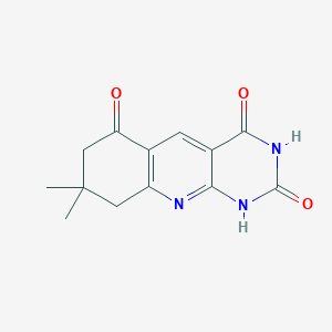 molecular formula C13H13N3O3 B4798693 8,8-dimethyl-8,9-dihydropyrimido[4,5-b]quinoline-2,4,6(1H,3H,7H)-trione 