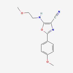 5-[(2-methoxyethyl)amino]-2-(4-methoxyphenyl)-1,3-oxazole-4-carbonitrile