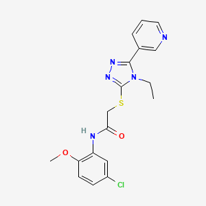 N-(5-chloro-2-methoxyphenyl)-2-{[4-ethyl-5-(pyridin-3-yl)-4H-1,2,4-triazol-3-yl]sulfanyl}acetamide