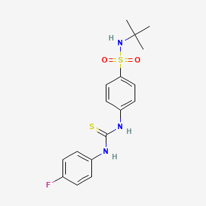 N-(tert-butyl)-4-({[(4-fluorophenyl)amino]carbonothioyl}amino)benzenesulfonamide