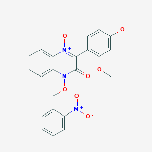 3-(2,4-dimethoxyphenyl)-1-[(2-nitrobenzyl)oxy]-2(1H)-quinoxalinone 4-oxide