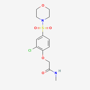 molecular formula C13H17ClN2O5S B4798751 2-(2-chloro-4-morpholin-4-ylsulfonylphenoxy)-N-methylacetamide 