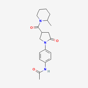 N-(4-{4-[(2-methylpiperidin-1-yl)carbonyl]-2-oxopyrrolidin-1-yl}phenyl)acetamide