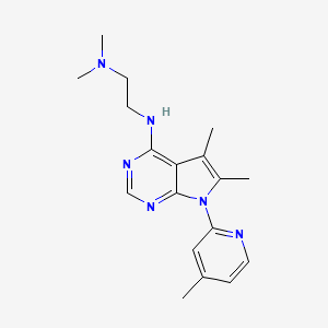 N'-[5,6-dimethyl-7-(4-methyl-2-pyridinyl)-7H-pyrrolo[2,3-d]pyrimidin-4-yl]-N,N-dimethyl-1,2-ethanediamine