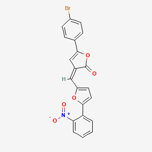 5-(4-bromophenyl)-3-{[5-(2-nitrophenyl)-2-furyl]methylene}-2(3H)-furanone