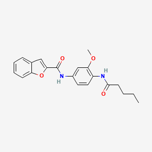 N-[3-methoxy-4-(pentanoylamino)phenyl]-1-benzofuran-2-carboxamide