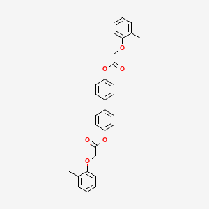 molecular formula C30H26O6 B4798820 [4-[4-[2-(2-Methylphenoxy)acetyl]oxyphenyl]phenyl] 2-(2-methylphenoxy)acetate 