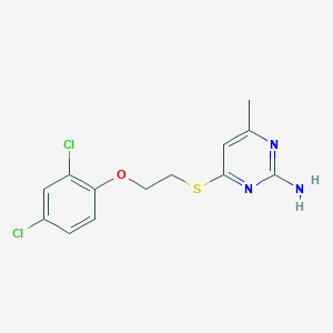 4-{[2-(2,4-dichlorophenoxy)ethyl]thio}-6-methyl-2-pyrimidinamine