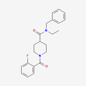 N-benzyl-N-ethyl-1-(2-fluorobenzoyl)piperidine-4-carboxamide