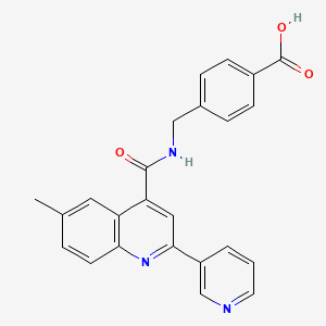 4-[[(6-Methyl-2-pyridin-3-ylquinoline-4-carbonyl)amino]methyl]benzoic acid