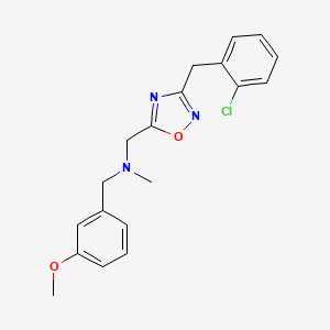 molecular formula C19H20ClN3O2 B4798837 1-[3-(2-chlorobenzyl)-1,2,4-oxadiazol-5-yl]-N-(3-methoxybenzyl)-N-methylmethanamine 